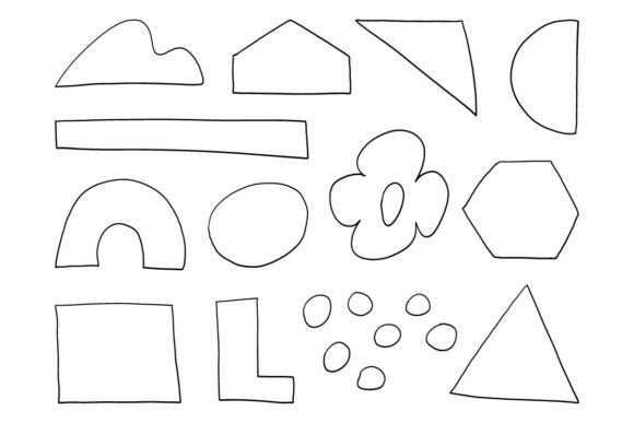 Download Basic Shapes Outline Set Line Art SVG - Outline Collection