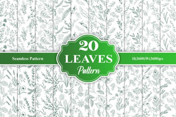 Download Outline Leaves Seamless Pattern - Outline Collection