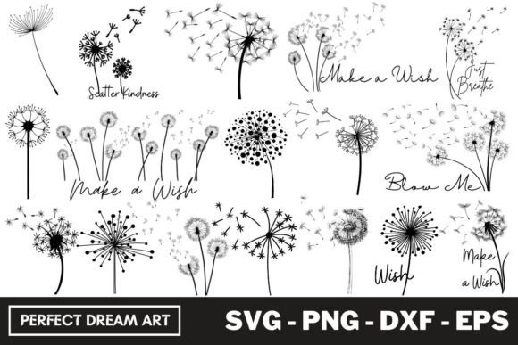 Download Dandelion Silhouette Bundles Outline - Outline Collection