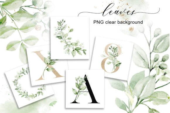 Download Leaves Clipart Set, Alphabet Png. - Leaves clipart Collection