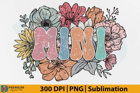 Download Retro Mini PNG,Mama Floral Flower Design - Flower design Collection
