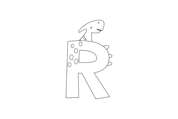 Download Dinosaur Alphabet Graphic Outline Style - Outline Collection