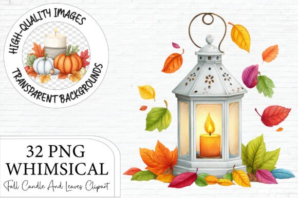 Download Fall Candle and Leaves Clipart - Leaves clipart Collection