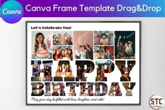 Download HAPPY BIRTHDAY Photo Collage Canva Frame - Collage Collection